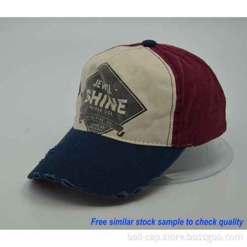Vintage Baseball Cap with leather strap backing